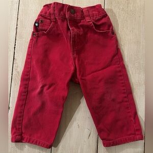 Vintage Toddler Jeans Red Denim 18 months Perfectly worn in